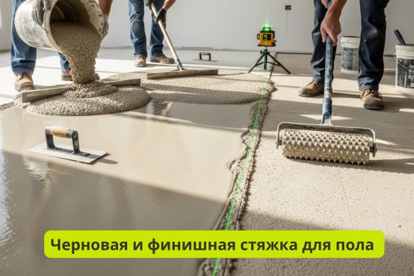 Черновая и финишная стяжка фото